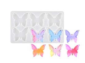 Molde silicona resina 6 mariposas iguales
